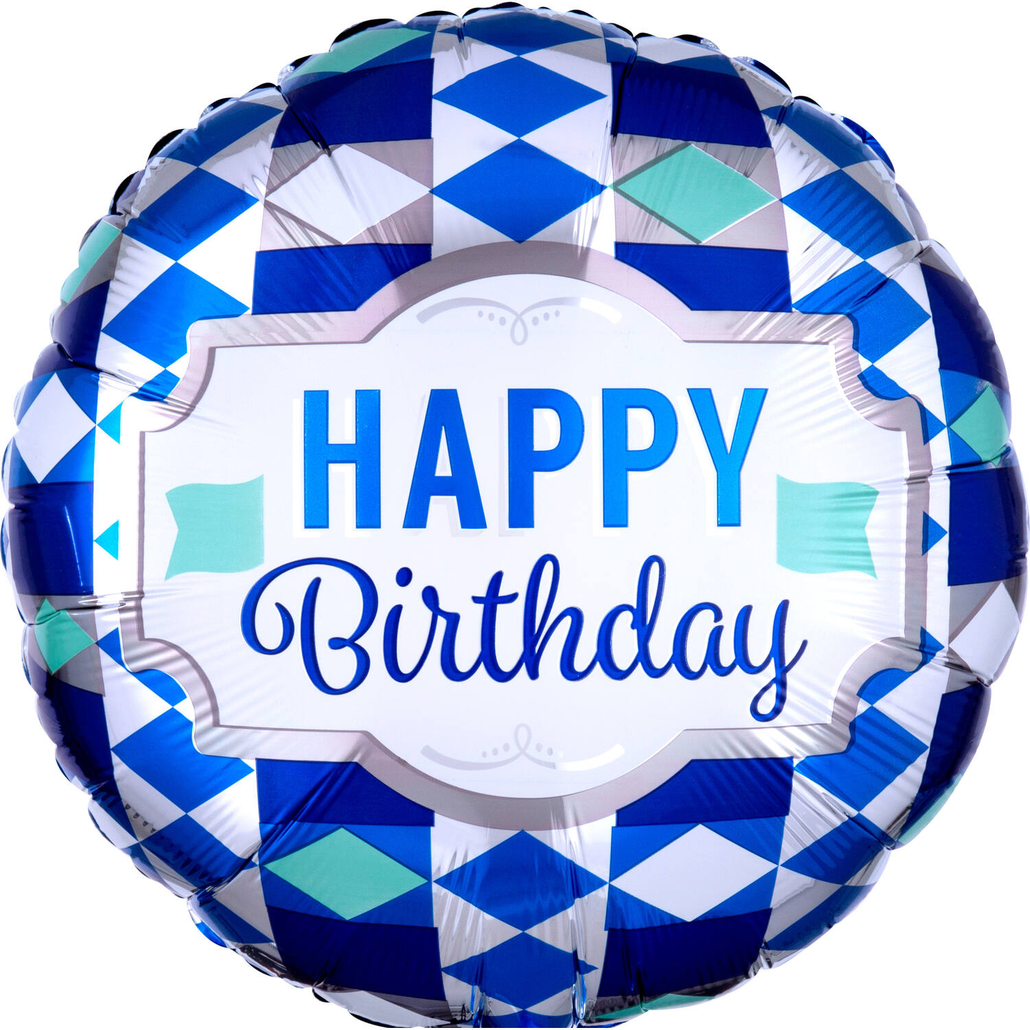 Foil Balloon - "HAPPY Birthday" - Tie Pattern - 45 cm